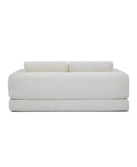 Streamdale Furniture 2-in-1 Folding Convertible Sofa Bed, Modern Corduroy Sleeper Couch with 2 Pillows