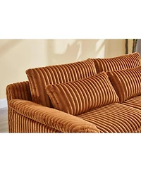 Streamdale Furniture 74" Cloud Corduroy Loveseat Sofa, Modern Comfy 2-Seater Couch for Small Spaces,