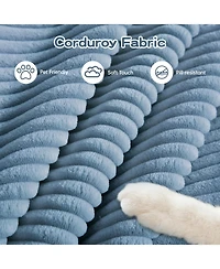 Streamdale Furniture Oversized Cloud Modular Sectional Couch, Premium Corduroy 3-Seater