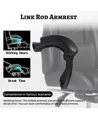 Streamdale Furniture Human-Computer Interaction Gaming Chair with Footrest