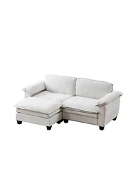 Streamdale Furniture Living Room Furniture Luxury Couch with Ottoman Soft Chenille Sofa