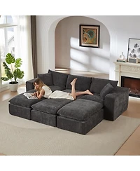 Streamdale Furniture Streamdale Modern Chenille Cloud Sofa - Freely Combinable & Comfortable