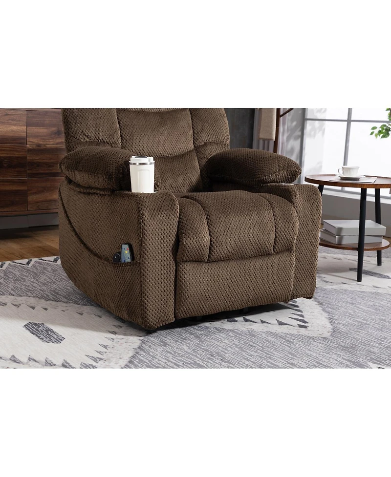 Streamdale Furniture Ultra-wide electric lounge chair with massage, heating, and standing function