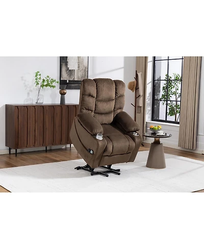 Streamdale Furniture Ultra-wide electric lounge chair with massage, heating, and standing function