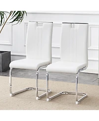 Streamdale Furniture Set of 2 Pu bow-shaped chairs