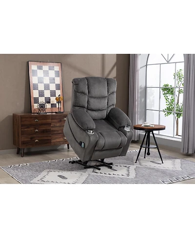 Streamdale Furniture Ultra-wide electric lounge chair with massage, heating, and standing function