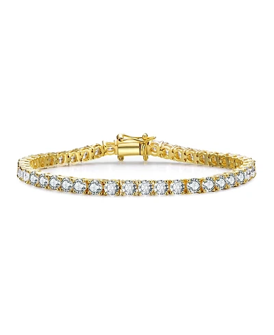 Rachel Glauber Cubic Zirconia 4MM Magnetic Lock Tennis Bracelet