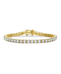 Rachel Glauber Cubic Zirconia 4MM Magnetic Lock Tennis Bracelet
