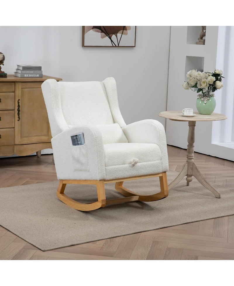 Streamdale Furniture Modern Rocking Chair with Footrest
