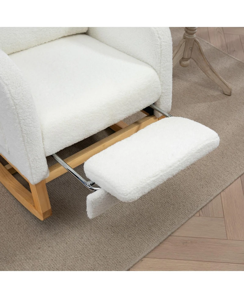 Streamdale Furniture Modern Rocking Chair with Footrest