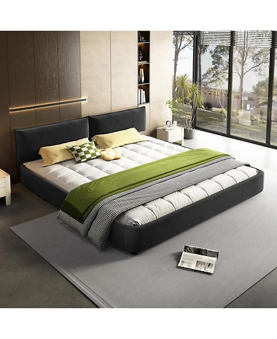 Streamdale Furniture King Size Cloud Bed Frame with Oversized Padded Headboard