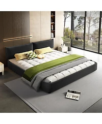 Streamdale Furniture King Size Cloud Bed Frame with Oversized Padded Headboard