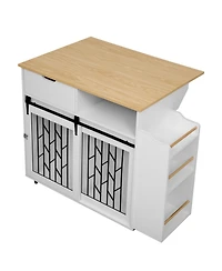Streamdale Furniture Dog Crate Kitchen Island End Table
