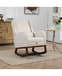 Streamdale Furniture Modern Rocking Chair with Footrest