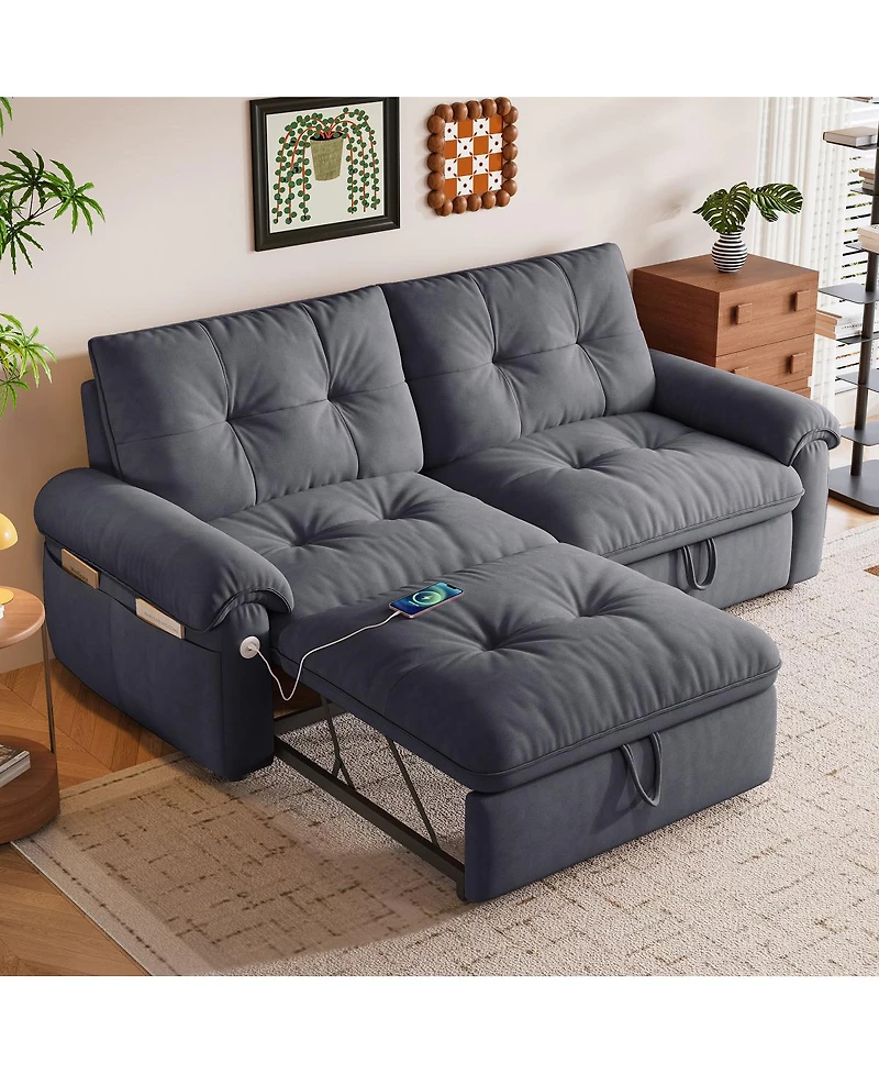 Streamdale Furniture convertible sofa bed, 2-in-1 cloud-like fabric, suitable for living rooms & bedrooms