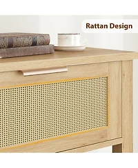 gaomon Wooden Console Table with 2 Storage Drawers