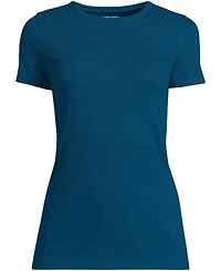 Lands' End Plus Micro Rib T-Shirt