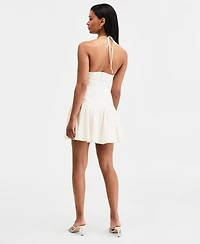 Bar Iii Women's Linen-Blend Drop-Waist Mini Dress, Macy's Exclusive