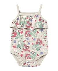 Disney Baby Girls' The Little Mermaid Print Bodysuit, 2-Pack