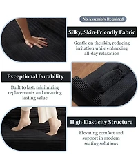 Streamdale Furniture Cloud Loveseat Sofa Couch in a Box, 3 Seater Boneless Couch, Comfy Deep Seat Corduroy Sofa