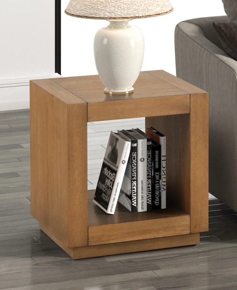 Furniture of America Gryel 20" Bottom Shelf Square End Table