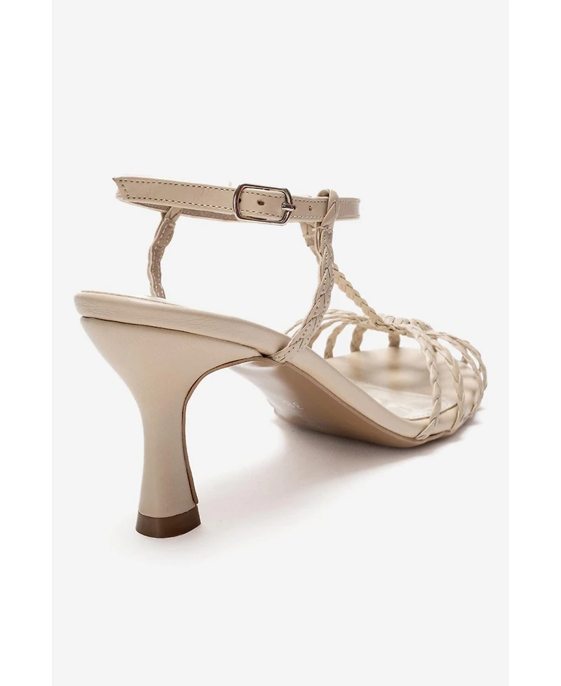 Prologue Shoes Womens Gerald Woven Strap Stiletto Pump