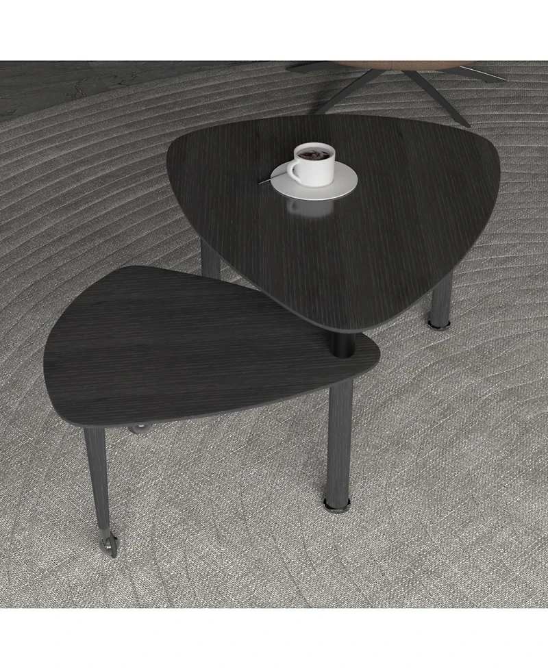 Streamdale Furniture 360 Rotatable Coffee Table for Living Room, Solid Wood Legs, Modern Apartment Furniture