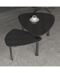 Streamdale Furniture 360 Rotatable Coffee Table for Living Room, Solid Wood Legs, Modern Apartment Furniture