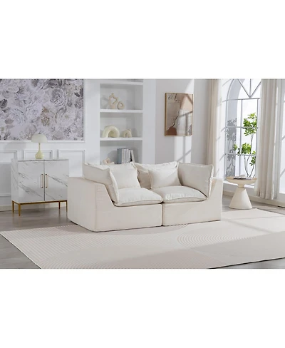 Streamdale Furniture Cloud Couch Oversized Modular Sectional Sofa, 2-Seat