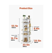 Slickblue 5-Tier Rotating Shoe Rack 360° Spinning Carousel