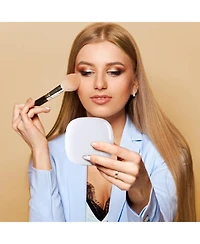 Homfan Led Lighted Travel Makeup Mirror,1X/10X Magnifying Double Sided Dimmable Portable Pocket,2-Sided,Usb Charging