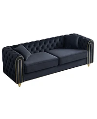Streamdale Furniture 86" Modern Tufted Sofa with Toss Pillows