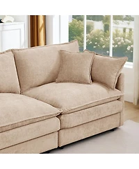 Streamdale Furniture Modular Sectional Sofa, 130.7" U Shaped Couch Set, 4-Seater Comfy Cloud Couches