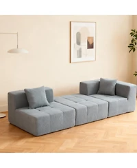 Streamdale Furniture Modern Modular Sectional Single Sofa Couch Accent Armless Chair