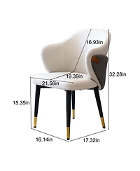 Streamdale Furniture Modern Pu Leather Dining Chairs