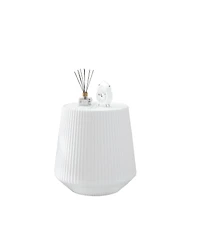 Streamdale Furniture Modern Leather Sofa Coffee Table with Sintered Stone Top