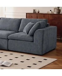 Streamdale Furniture Modern L-Shaped Sectional Sofa with Chaise Lounge, Corduroy Couch