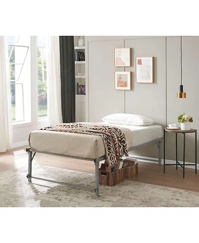 Kings Brand Furniture Twin Metal Daybed with Pop-Up Trundle, Sturdy Steel Slat Support Space Saving Guest Bed Frame, Bedroom & Living Room