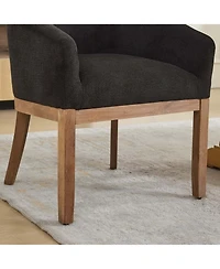 Streamdale Furniture Upholstered Barrel Dining Chair, Linen