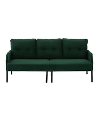 Streamdale Furniture Oversized Corduroy Loveseat Sofa with Metal Legs & Side Pockets
