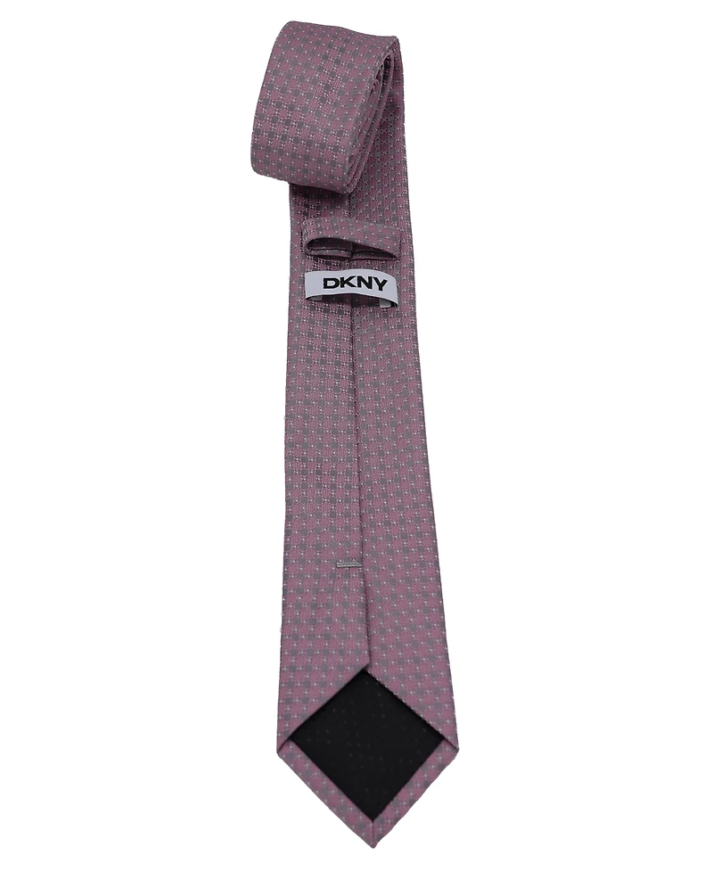 Dkny Men's Slim Design Geometric Neck Tie