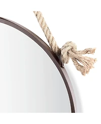 Danya B Round Accent Mirror with Hanging Rope