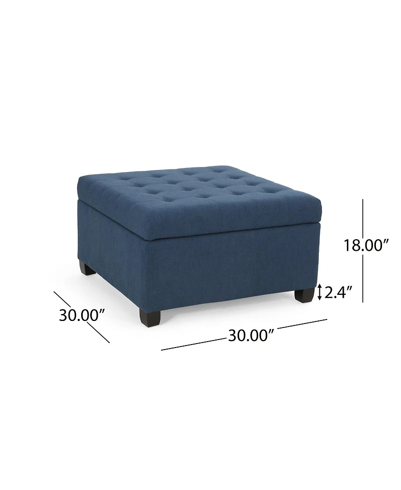 Streamdale Furniture Upholstered Tufted Fabric Storage Ottoman