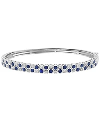 Effy Collection Sapphire (2-1/3 ct. t.w.) & Diamond (1/8 ct. t.w.) Bracelet in Sterling Silver