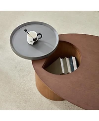 Streamdale Furniture Modern Oval Luxury Coffee Table, Sophisticated Living Room Center Table