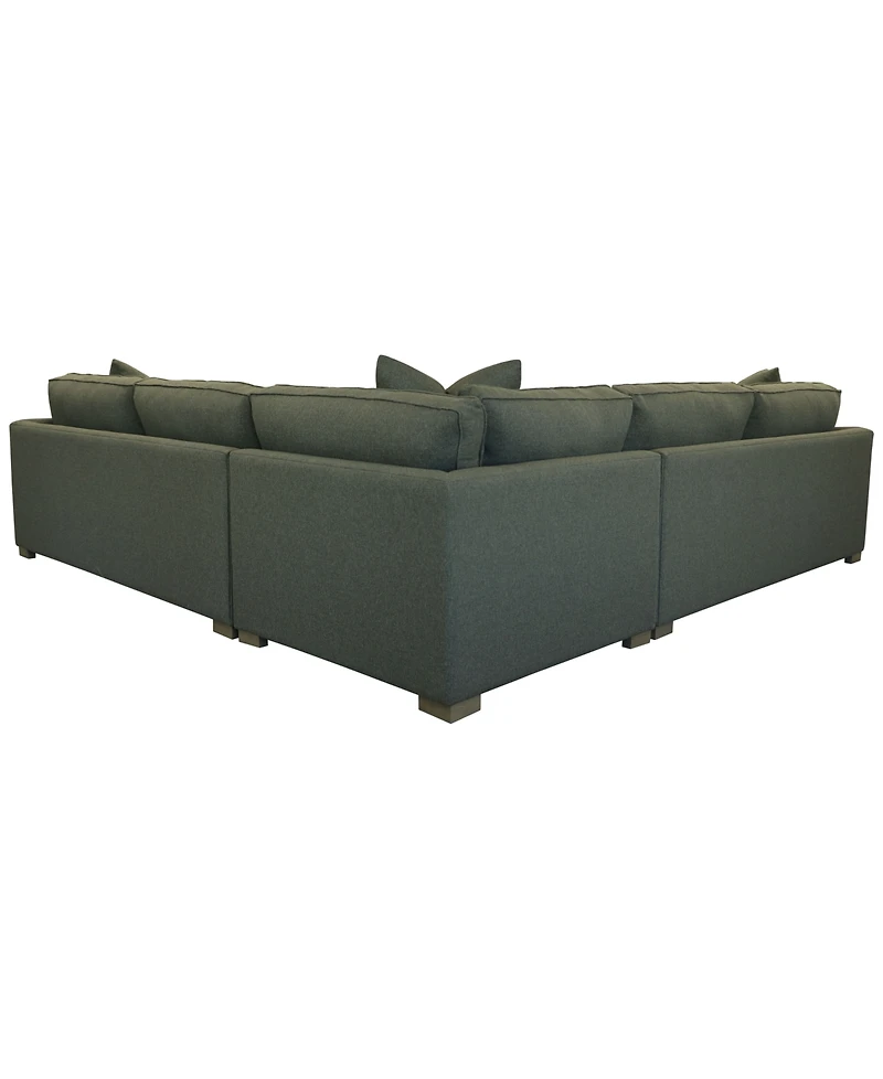 Corine 3-Pc. Upholstered Sectional Sofa Set with Toss Pillows
