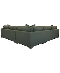 Corine 3-Pc. Upholstered Sectional Sofa Set with Toss Pillows