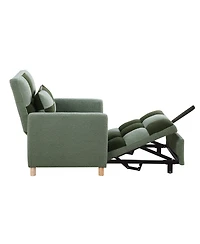 Streamdale Furniture Convertible Sleeper Sofa Chair Bed with Pillow, Teddy Fabric