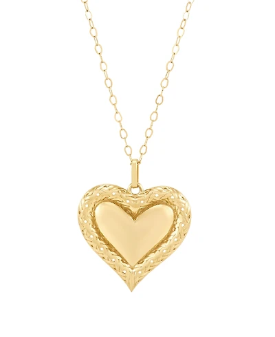 Macy's Heart Pendant Necklace in 10k Yellow Gold