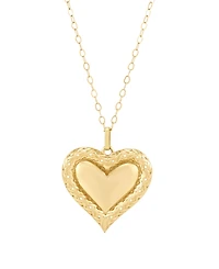 Macy's Heart Pendant Necklace in 10k Yellow Gold